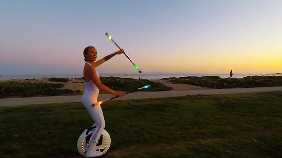 LED props on Electric Unicycle
